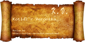 Kotlár Veronika névjegykártya