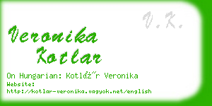 veronika kotlar business card